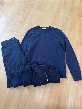 Everlane Uniform Menswear Bundle Size S
Pants Sweatshirt Polo Tee Long Sleeve
